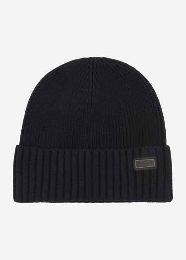 Barbour International Mutsen Chester beanie hat - black