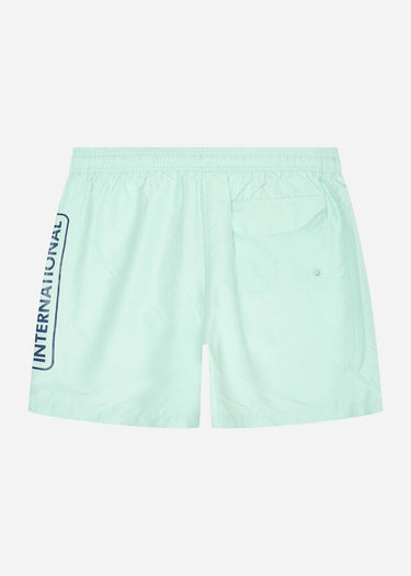 Barbour International Zwembroeken Large logo swim short - green fig