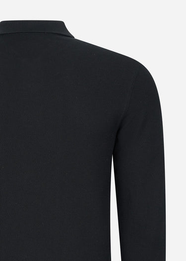 Fred Perry Longsleeve Polo's Panelled long sleeve polo shirt - black