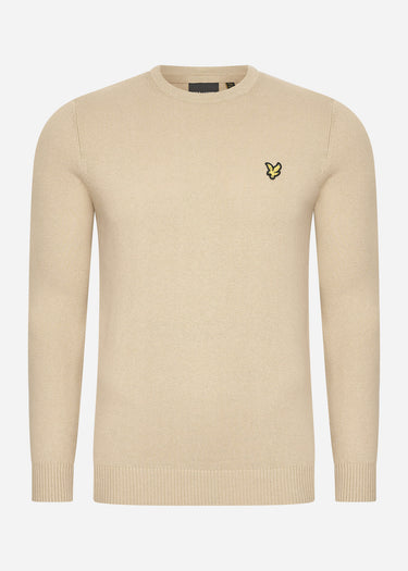 Lyle & Scott Truien Cotton merino crew jumper - cairngorms khaki