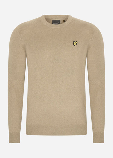 Lyle & Scott Truien Cotton merino crew neck jumper - sage uniform
