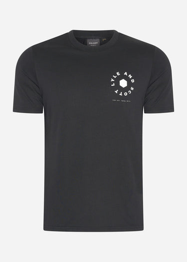 Lyle & Scott T-shirts Football wheel graphic t-shirt - jet black