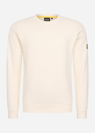 Barbour International Truien Racer badge sweat - whisper white