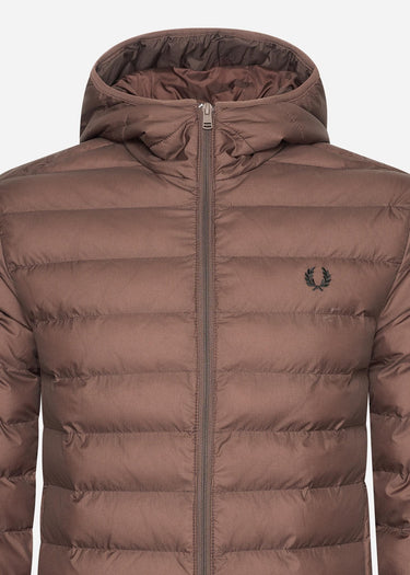 Fred Perry Jassen Hooded insulated jacket - carrington-road-brick