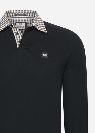 Weekend Offender Longsleeve Polo's Walker - black mid house check