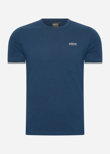 Barbour International T-shirts Philip tipped cuff tee - moonlit ocean