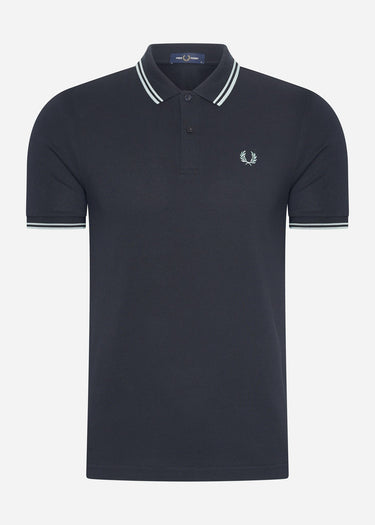 Fred Perry Polo's Twin tipped fred perry shirt - navy-silver blue silver blue