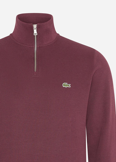 Lacoste Truien Sweater half zip - expresso