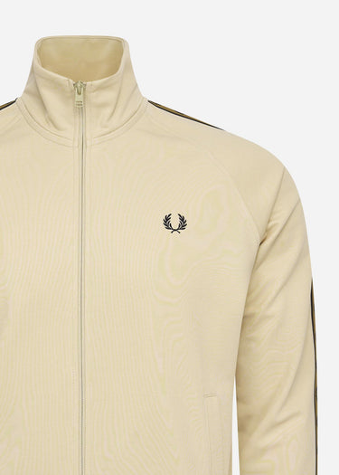 Fred Perry Vesten Contrast tape track jacket - oatmeal shaded stone