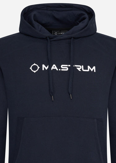 MA.Strum Hoodies Chest print overhead hoody - ink navy