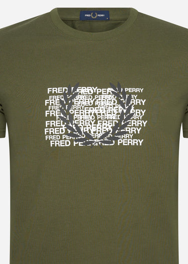 Fred Perry T-shirts Fred perry graphic t-shirt - uniform green