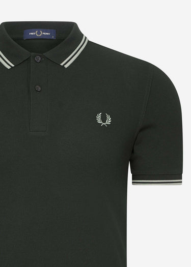 Fred Perry Polo's Twin tipped fred perry shirt - night green seagrass