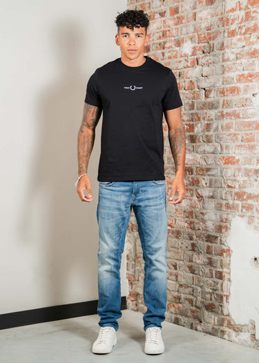 Fred Perry T-shirts Embroidered t-shirt - black
