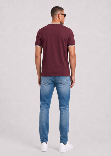 Fred Perry T-Shirts Twin tipped t-shirt - oxblood ecru