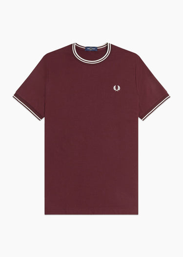 Fred Perry T-Shirts Twin tipped t-shirt - oxblood ecru