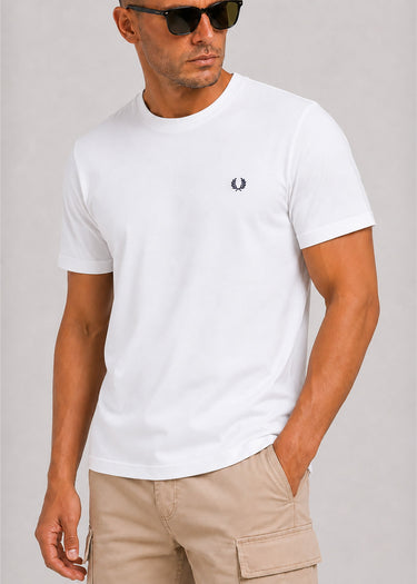 Fred Perry T-shirts Back print laurel wreath t-shirt - snow white