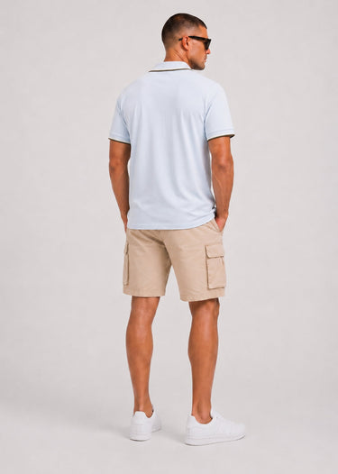 Fred Perry Polo's Twin tipped fred perry shirt - dusky blue ecru laurel wreath green