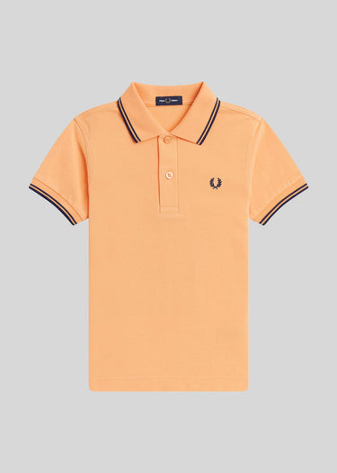 Fred Perry Polo's Twin tipped fred perry shirt - peach french navy french navy