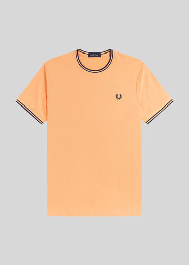 Fred Perry T-shirts Twin tipped t-shirt - peach french navy french navy