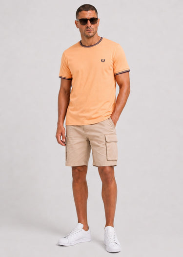 Fred Perry T-shirts Twin tipped t-shirt - peach french navy french navy
