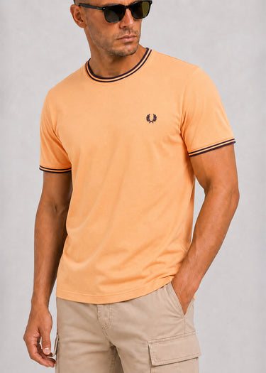Fred Perry T-shirts Twin tipped t-shirt - peach french navy french navy