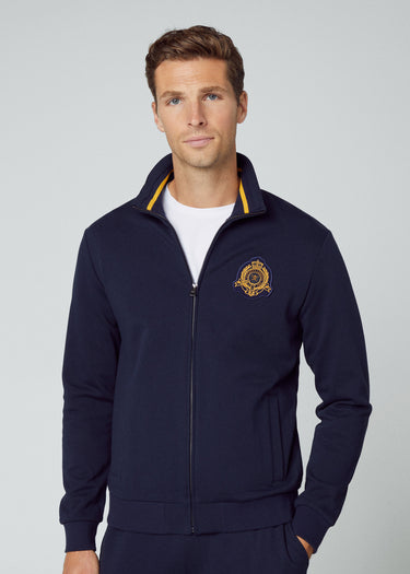 Hackett London Vesten Heritage tipped full zip - navy