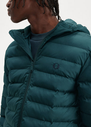 Fred Perry Jassen Hooded insulated jacket - petrol blue