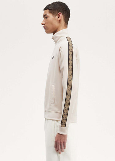 Fred Perry Vesten Contrast tape track jacket - oatmeal shaded stone