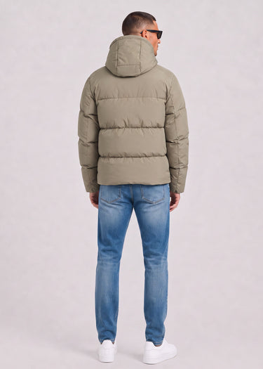 Lyle & Scott Jacken Hooded puffer jacket - khaki ash