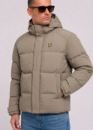 Lyle & Scott Jacken Hooded puffer jacket - khaki ash