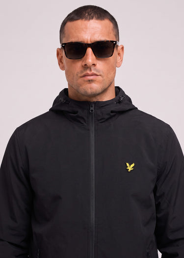 Lyle & Scott Jacken Contrast zip through hooded jacket - jet black gunmetal