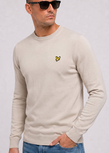 Lyle & Scott Pullover Cotton merino crew neck jumper - cove