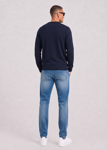 Lyle & Scott Truien Cotton merino crew neck jumper - dark navy