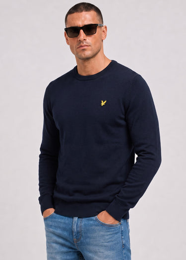 Lyle & Scott Truien Cotton merino crew neck jumper - dark navy