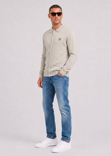 Lyle & Scott Pullover Cotton merino knitted shirt - cove