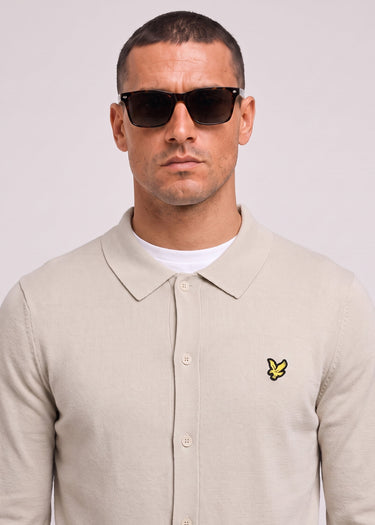 Lyle & Scott Pullover Cotton merino knitted shirt - cove