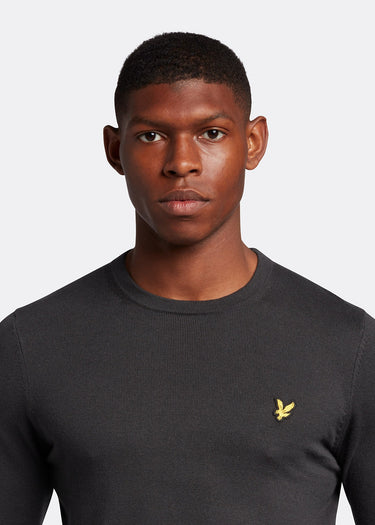 Lyle & Scott Truien Cotton merino crew neck jumper - gunmetal