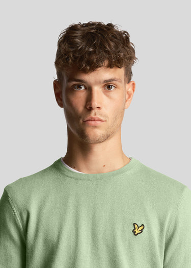 Lyle & Scott Truien Cotton merino crew jumper - glencoe green