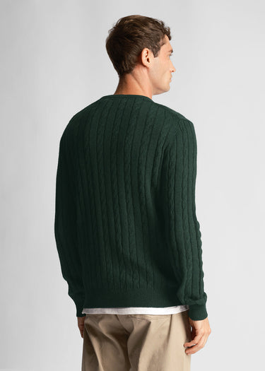 Lyle & Scott Truien Cable jumper - dark green marl