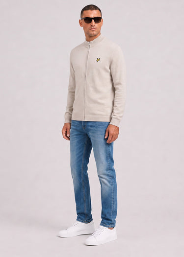 Lyle & Scott Sweatjacken Relaxed cotton merino full zip jumper - cove