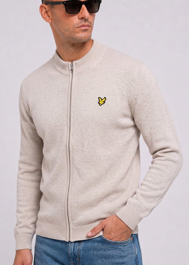 Lyle & Scott Sweatjacken Relaxed cotton merino full zip jumper - cove