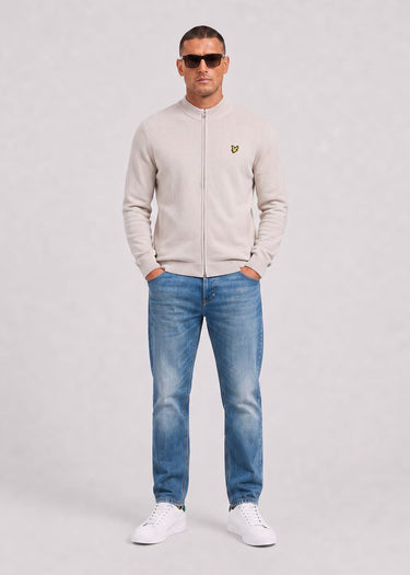Lyle & Scott Sweatjacken Relaxed cotton merino full zip jumper - cove