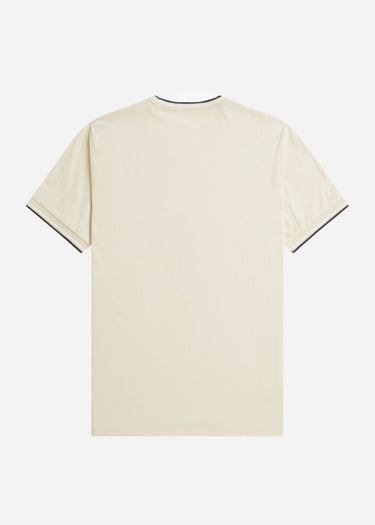 Fred Perry T-shirts Twin tipped t-shirt - oatmeal ecru black
