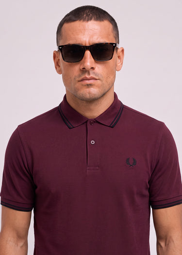 Fred Perry Poloshirts Twin tipped polo - plum black