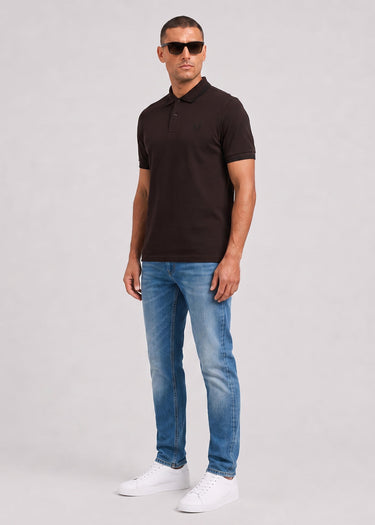 Fred Perry Poloshirts Twin tipped polo - rich brown black