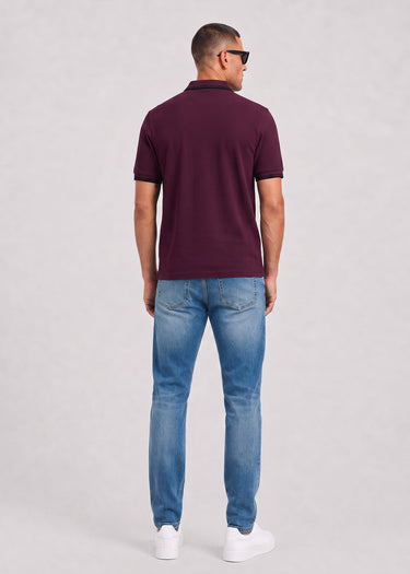 Fred Perry Poloshirts Twin tipped polo - plum black