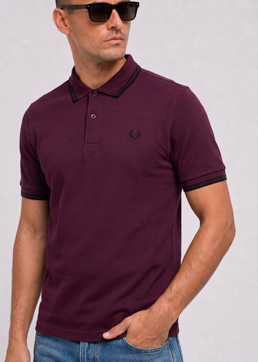 Fred Perry Poloshirts Twin tipped polo - plum black