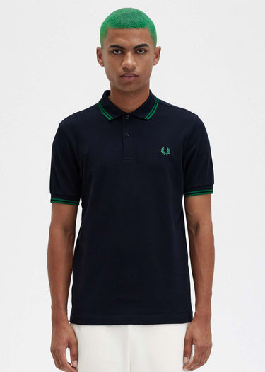 Fred Perry Polo's Twin tipped fred perry shirt - navy fp green