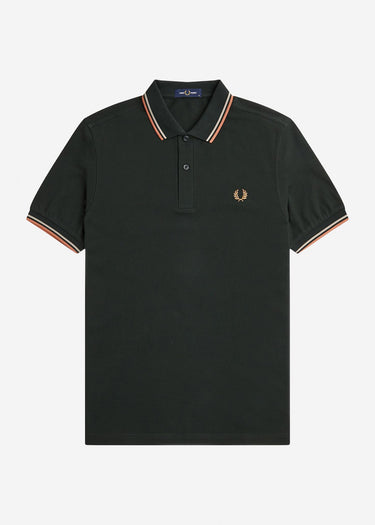 Fred Perry Polo's Twin tipped fred perry shirt - night green