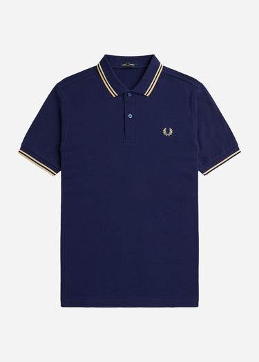 Fred Perry Polo's Twin tipped Fred Perry shirt - french navy ice cream